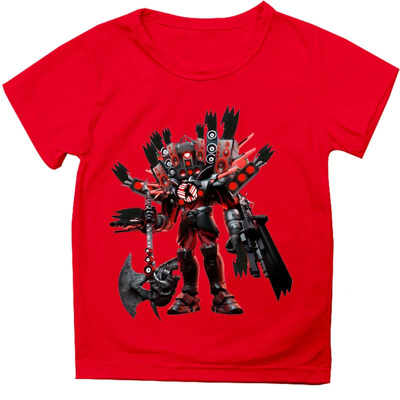 Fashion Skibidi Toilet Children T-shirts Cartoon Speakerman Printed Short Sleeve Tops Tees Funny Boys Girls T-Shirt Kids Clothes