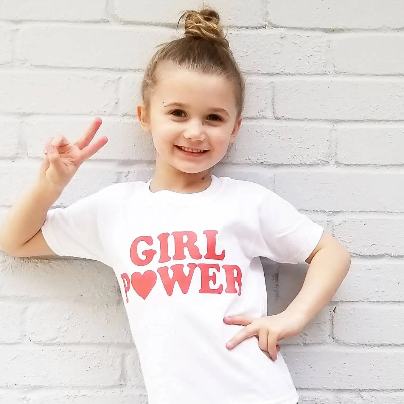 Girl Power Kids Tshirts Summer Short Sleeve Female T-shirts Girls Fashion Tee Shirt Toddler Baby Casual Tops Clothes 1-12T