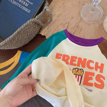 Children T Shirts  Autumn T-shirt for Kids Long Sleeve Girls Tops Boys Tees 1-10years School Baby Blouse Toddler Outerwear