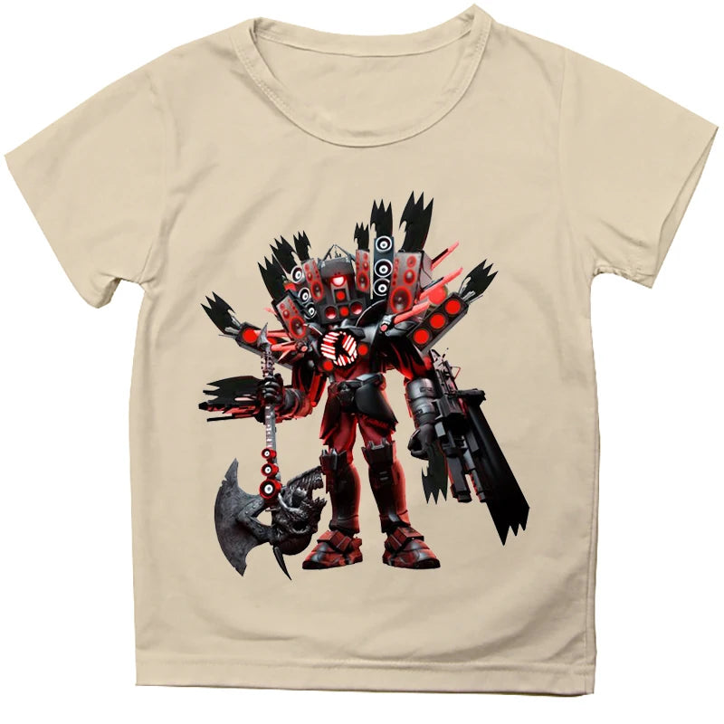 Fashion Skibidi Toilet Children T-shirts Cartoon Speakerman Printed Short Sleeve Tops Tees Funny Boys Girls T-Shirt Kids Clothes