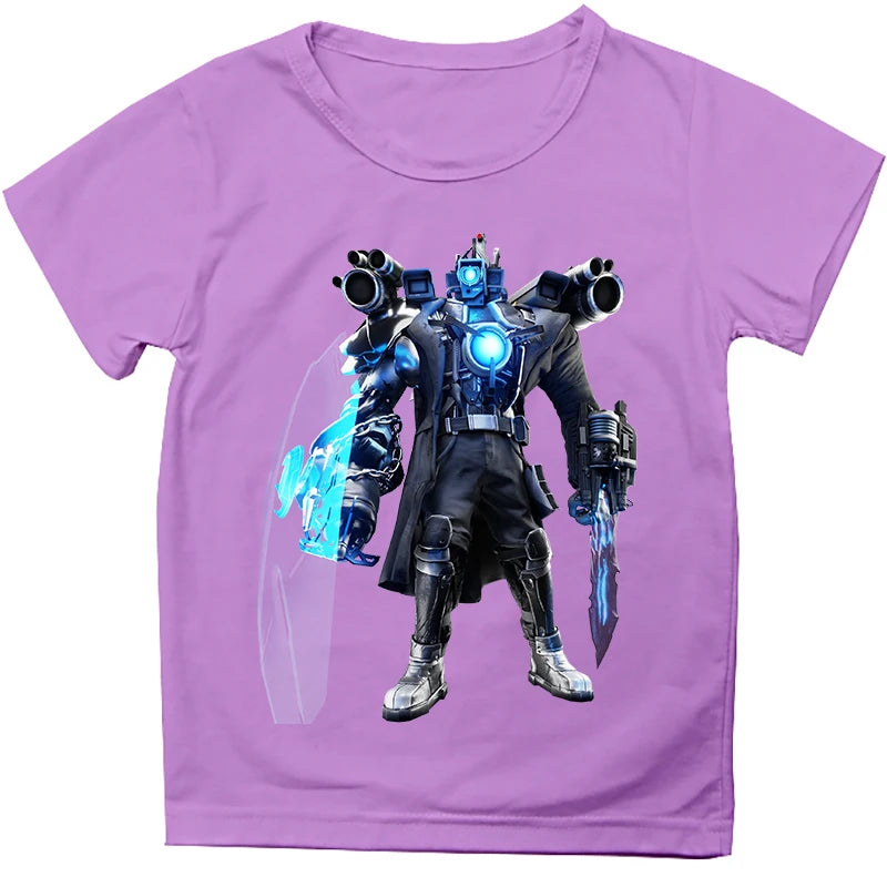 Fashion Skibidi Toilet Children T-shirts Cartoon Speakerman Printed Short Sleeve Tops Tees Funny Boys Girls T-Shirt Kids Clothes