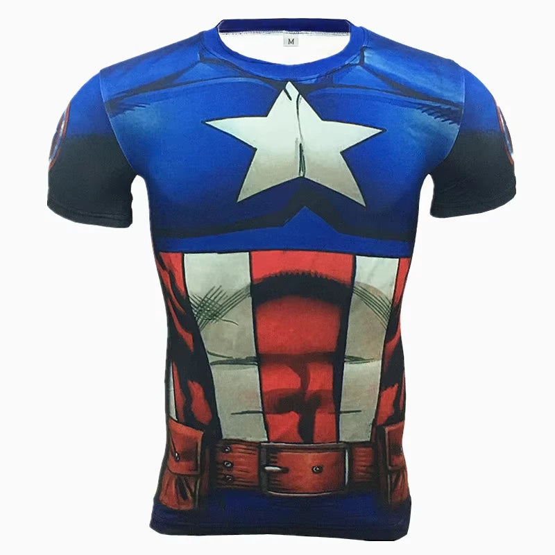 Kid's fitness T-shirt Men'S MMA Rashguard Bjj Gi Sports T-Shirt 3d Printed Quick Drying Short Sleeved Training Sportswear Top
