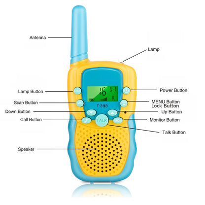 Kids Walkie Talkie Set Range Extending Set of 2 or 3 for Camping or Birthday Toys Handheld Kids Walky Talky Outdoor Toys