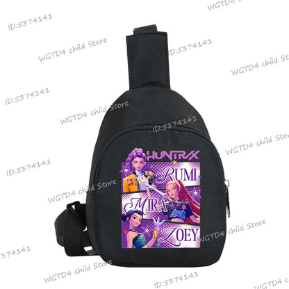 Children's Chest Bag K-Pop Demon Hunters Messenger Bags Baby Shoulder Bag Kids Gifts Mini Kids Gifts Cute Purses and Handbags