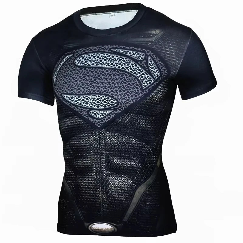 Kid's fitness T-shirt Men'S MMA Rashguard Bjj Gi Sports T-Shirt 3d Printed Quick Drying Short Sleeved Training Sportswear Top