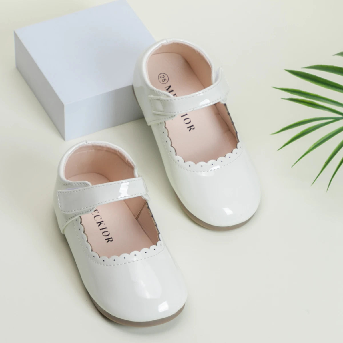 KIDSUN Fashion Kids Shoes Baby Girl Princess Dress Shoes School Party Rubber Sole Non-slip Little Kid PU leather Shoes