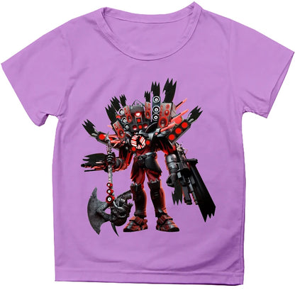 Fashion Skibidi Toilet Children T-shirts Cartoon Speakerman Printed Short Sleeve Tops Tees Funny Boys Girls T-Shirt Kids Clothes