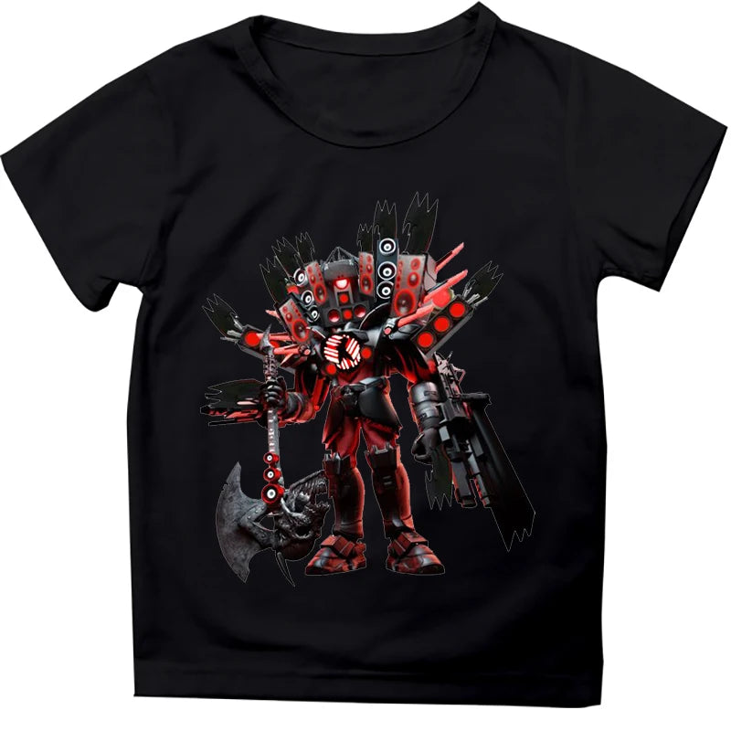 Fashion Skibidi Toilet Children T-shirts Cartoon Speakerman Printed Short Sleeve Tops Tees Funny Boys Girls T-Shirt Kids Clothes