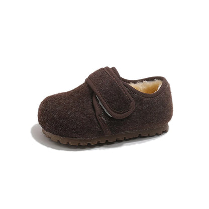 Children Cotton Shoes Korean Style Soft Bottom Anti-slippery Simple Kids Casual Shoes Boys Girls Warm Plush Shoes Winter New