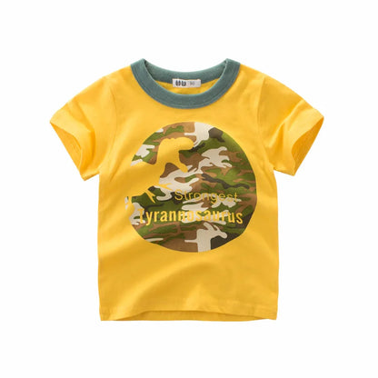 OLEKID 2025 Summer Boys T-shirts Printed Cartoon Car Children Boy Clothes 2-8 Years Kids Baby Boy Tops Short Sleeve Toddler Tees