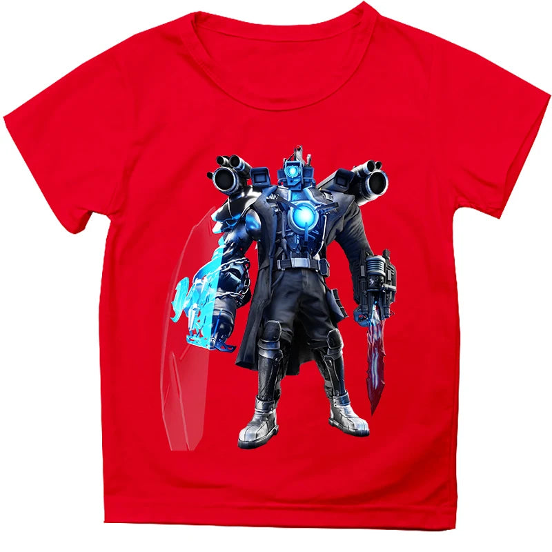 Fashion Skibidi Toilet Children T-shirts Cartoon Speakerman Printed Short Sleeve Tops Tees Funny Boys Girls T-Shirt Kids Clothes