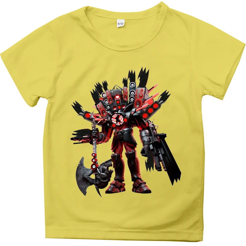 Fashion Skibidi Toilet Children T-shirts Cartoon Speakerman Printed Short Sleeve Tops Tees Funny Boys Girls T-Shirt Kids Clothes