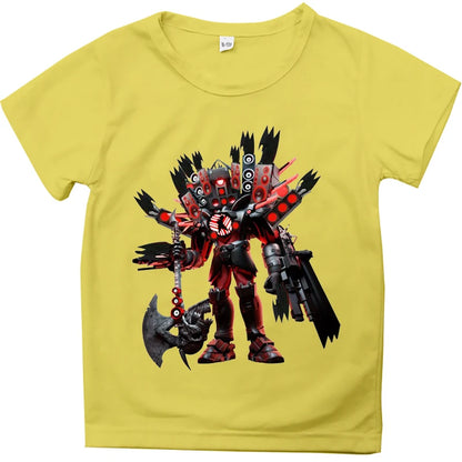 Fashion Skibidi Toilet Children T-shirts Cartoon Speakerman Printed Short Sleeve Tops Tees Funny Boys Girls T-Shirt Kids Clothes