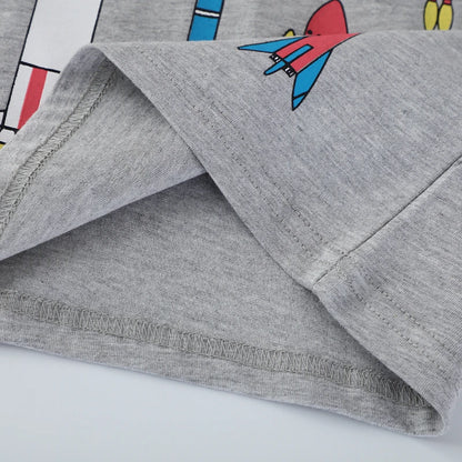 Kids Clothes Children's Clothing 2025 Summer Baby Boys T Shirts Cartoon Rockets Cotton Tops Tees