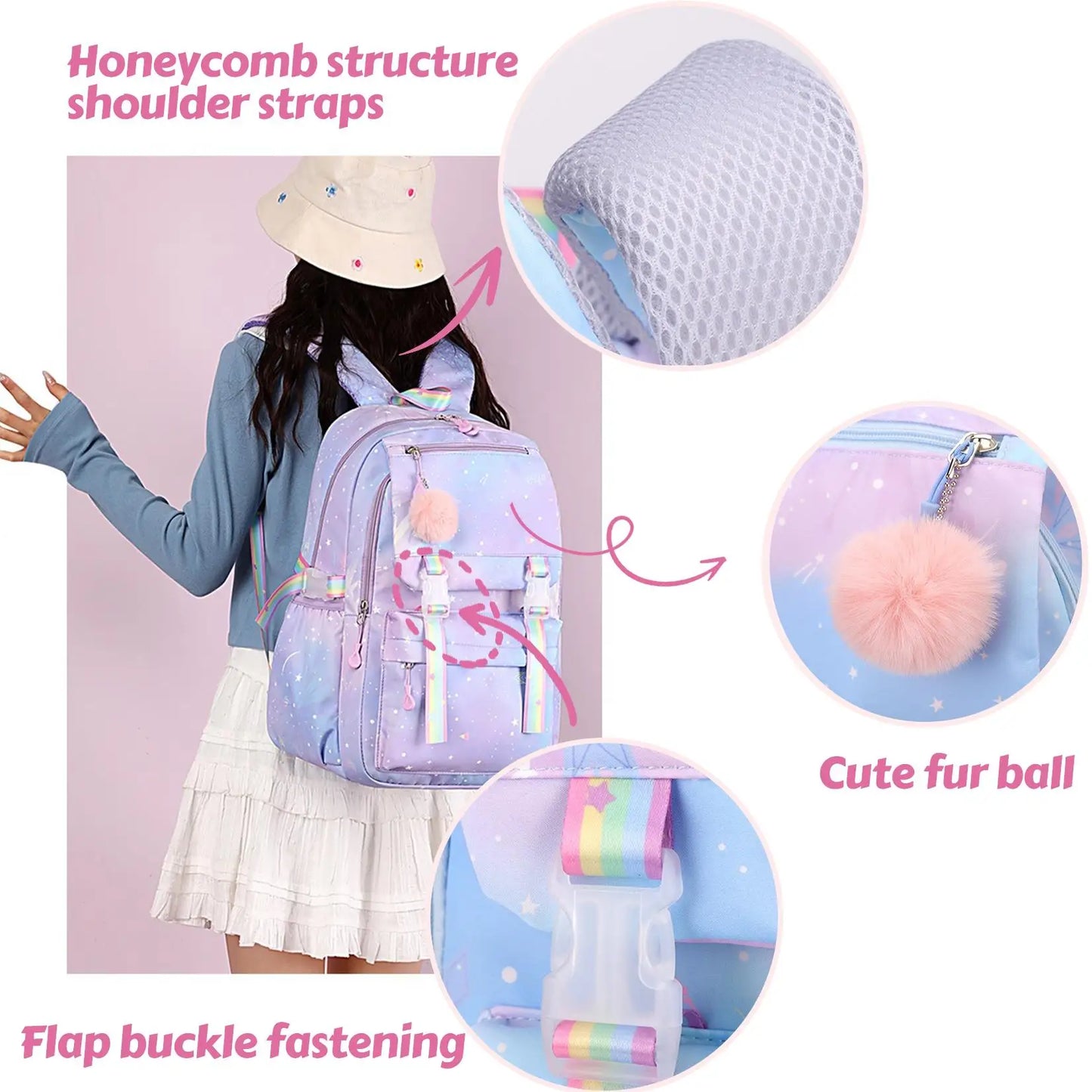 Kids Backpack Boy Girl Book bag Bag Student Children Knapsack Schoolbag Rucksack Mochila Cartoon Anime Travel Commute Bag