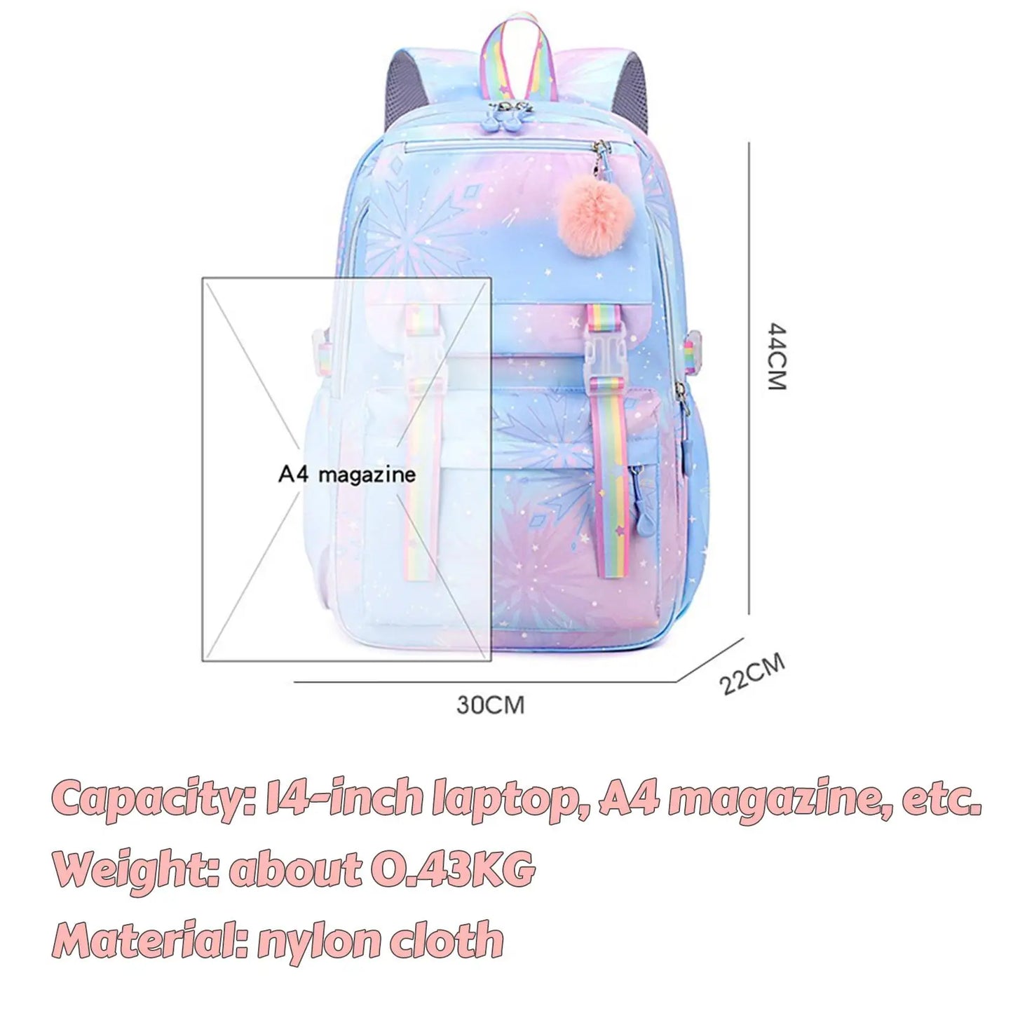 Kids Backpack Boy Girl Book bag Bag Student Children Knapsack Schoolbag Rucksack Mochila Cartoon Anime Travel Commute Bag