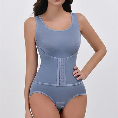 2025 New Bodysuit Shapewear with Zipper Belt Women Tummy Control Fajas Body Shaper Waist Trainer Slimming Cincher Corset Tops