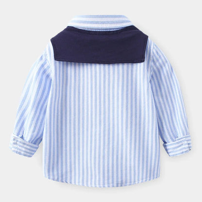 Striped Fashin Boys Shirts Toddler Kids Casual Tops Children's Clothes