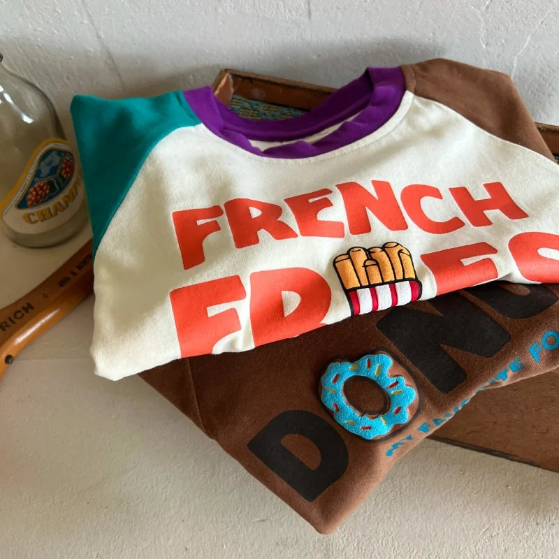 Children T Shirts  Autumn T-shirt for Kids Long Sleeve Girls Tops Boys Tees 1-10years School Baby Blouse Toddler Outerwear