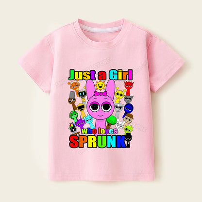 Sprunki T Shirts for Boy Girl Game Incredibox Kids T Shirt Cartoon Print Summer Casual Short Sleeve Baby Clothes Child Tee Tops