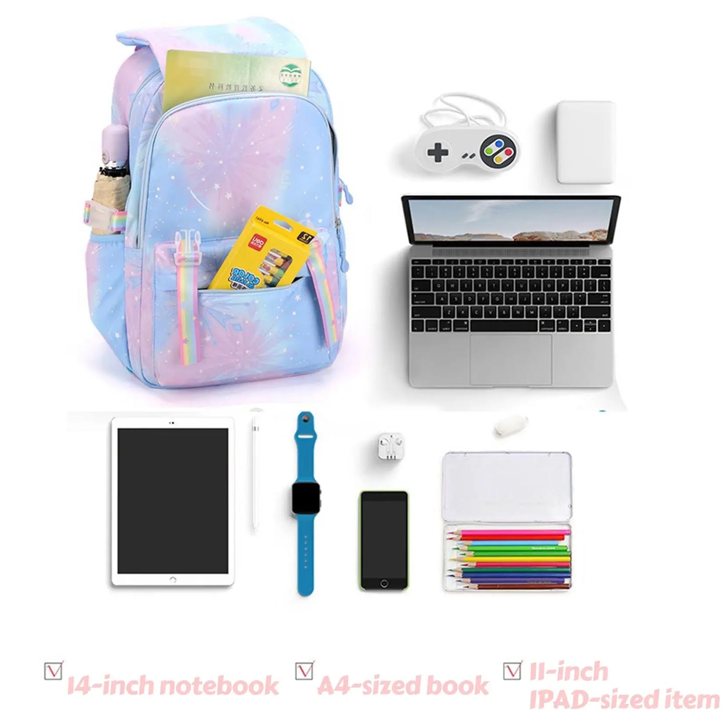 Kids Backpack Boy Girl Book bag Bag Student Children Knapsack Schoolbag Rucksack Mochila Cartoon Anime Travel Commute Bag