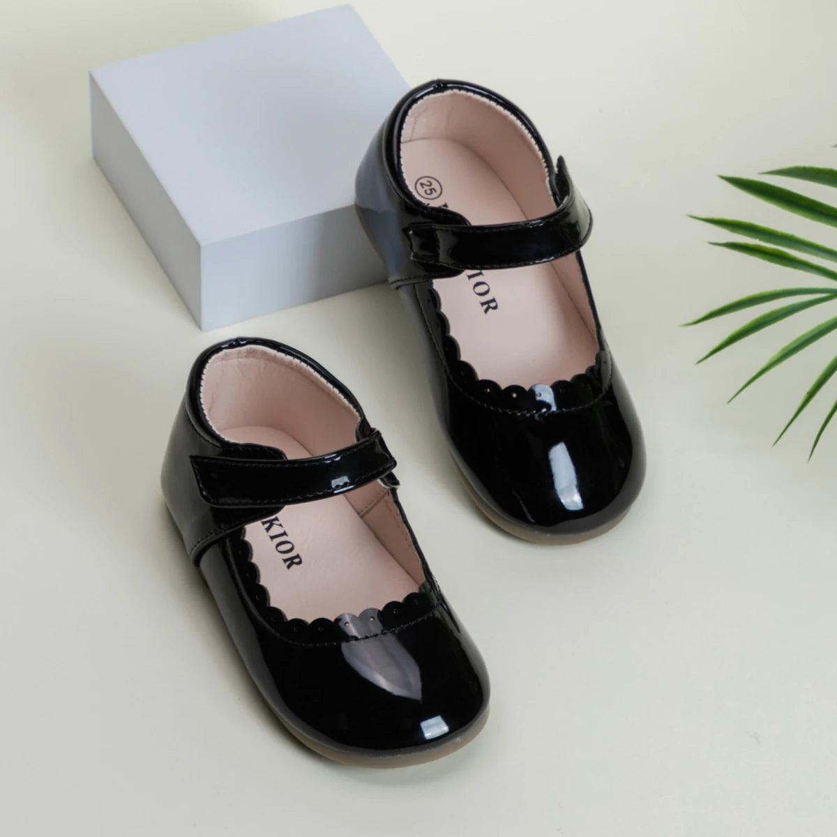 KIDSUN Fashion Kids Shoes Baby Girl Princess Dress Shoes School Party Rubber Sole Non-slip Little Kid PU leather Shoes