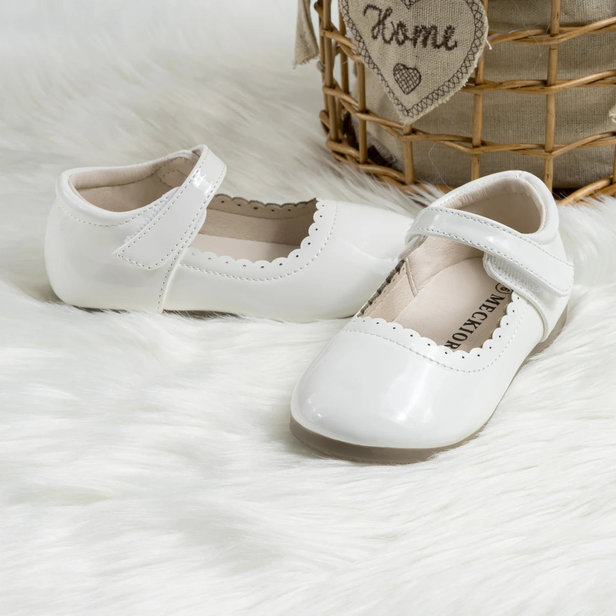 KIDSUN Fashion Kids Shoes Baby Girl Princess Dress Shoes School Party Rubber Sole Non-slip Little Kid PU leather Shoes