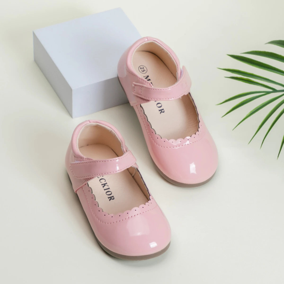 KIDSUN Fashion Kids Shoes Baby Girl Princess Dress Shoes School Party Rubber Sole Non-slip Little Kid PU leather Shoes