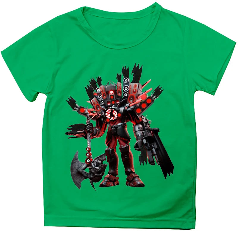 Fashion Skibidi Toilet Children T-shirts Cartoon Speakerman Printed Short Sleeve Tops Tees Funny Boys Girls T-Shirt Kids Clothes