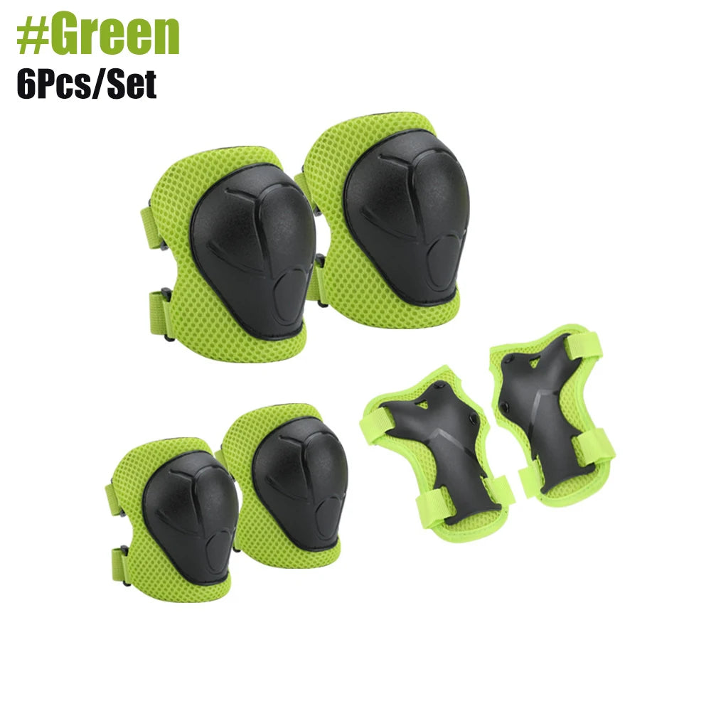 Kids Knee Pads Elbow Pads Age 3-7 Toddler Boys Girls, 6 In 1 Protective Gear Safety Set with Wrist Guard for Skating Cycling New