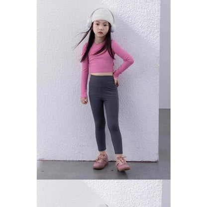 Girls Shirts 2025 Spring Autumn Long-Sleeve Base Layer New Arrival Kids Slim-Fit T-Shirt Childrens Clothes Jazz-Style Top