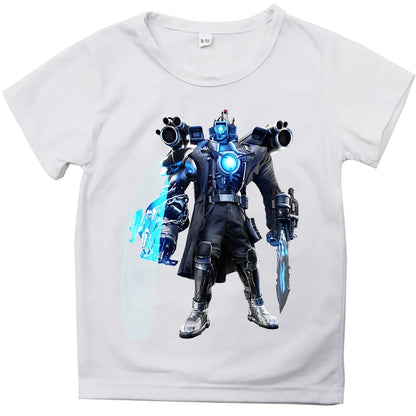 Fashion Skibidi Toilet Children T-shirts Cartoon Speakerman Printed Short Sleeve Tops Tees Funny Boys Girls T-Shirt Kids Clothes