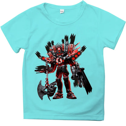 Fashion Skibidi Toilet Children T-shirts Cartoon Speakerman Printed Short Sleeve Tops Tees Funny Boys Girls T-Shirt Kids Clothes