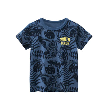 OLEKID 2025 Summer Boys T-shirts Printed Cartoon Car Children Boy Clothes 2-8 Years Kids Baby Boy Tops Short Sleeve Toddler Tees