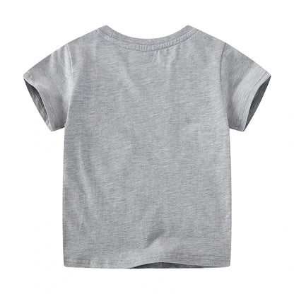 Kids Clothes Children's Clothing 2025 Summer Baby Boys T Shirts Cartoon Rockets Cotton Tops Tees
