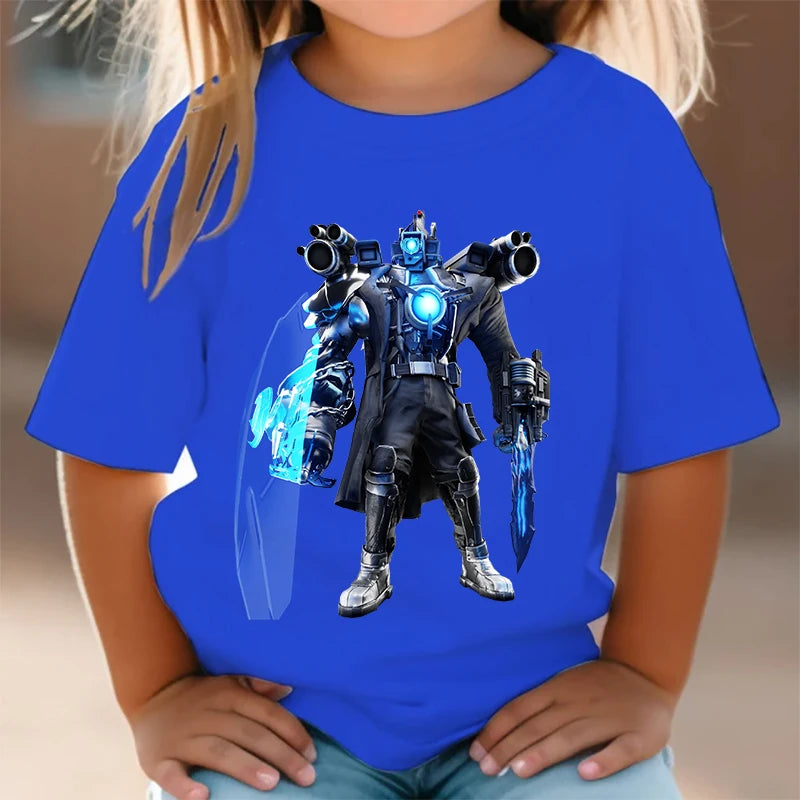 Fashion Skibidi Toilet Children T-shirts Cartoon Speakerman Printed Short Sleeve Tops Tees Funny Boys Girls T-Shirt Kids Clothes