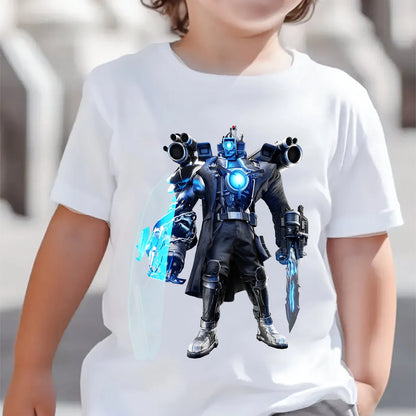 Fashion Skibidi Toilet Children T-shirts Cartoon Speakerman Printed Short Sleeve Tops Tees Funny Boys Girls T-Shirt Kids Clothes