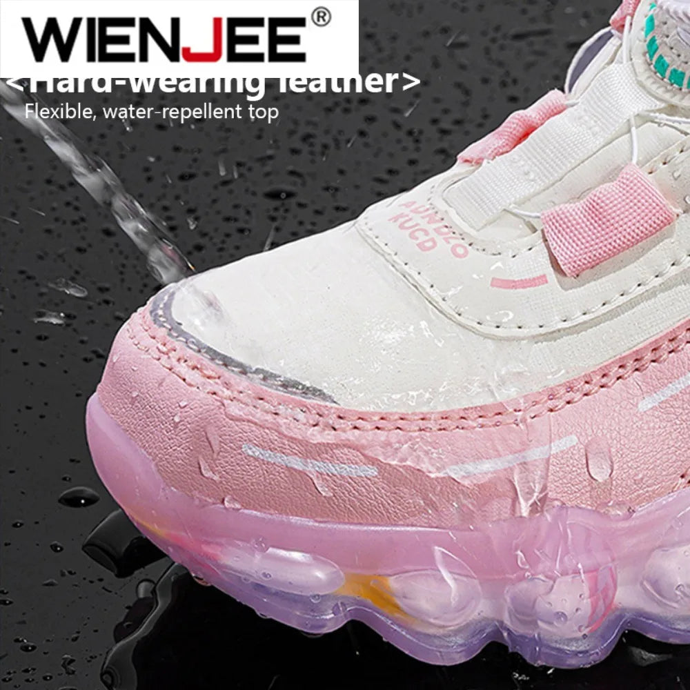 New Anti-skid Leather Kids Sneakers for 5-16Years Girls Casual Walking Footwear Non Slip Children Boys Sport Running Sneaker