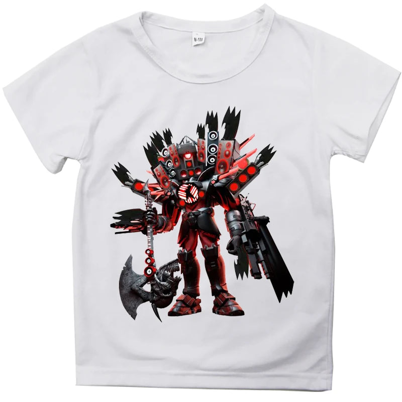 Fashion Skibidi Toilet Children T-shirts Cartoon Speakerman Printed Short Sleeve Tops Tees Funny Boys Girls T-Shirt Kids Clothes
