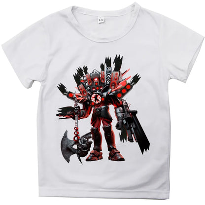 Fashion Skibidi Toilet Children T-shirts Cartoon Speakerman Printed Short Sleeve Tops Tees Funny Boys Girls T-Shirt Kids Clothes