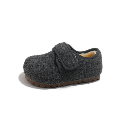 Children Cotton Shoes Korean Style Soft Bottom Anti-slippery Simple Kids Casual Shoes Boys Girls Warm Plush Shoes Winter New